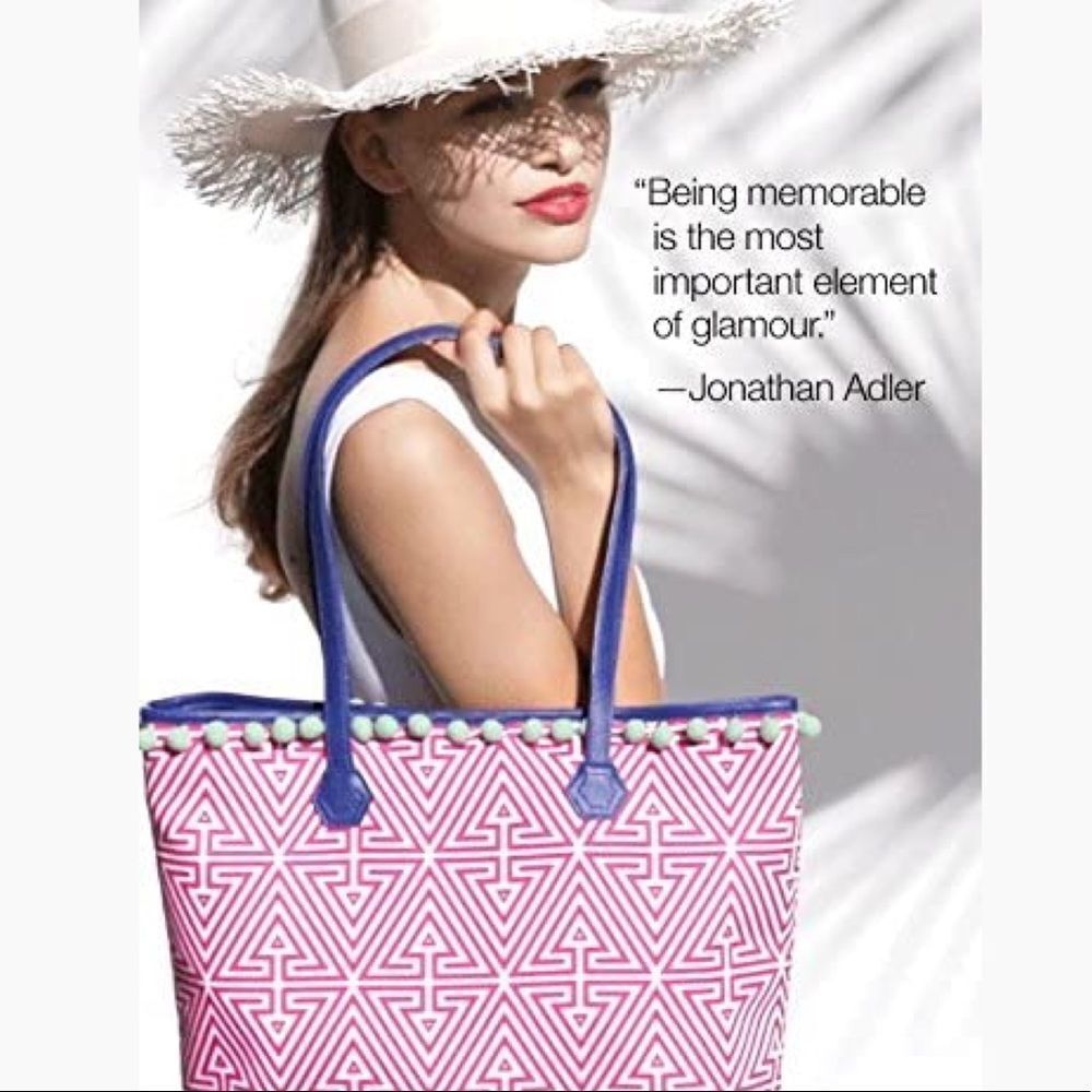 Clinique Limited Edition Jonathan Adler Designed Pink Tote Bag